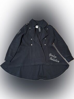 216.Harley-Davidson Women's Double-Breasted Pea Coat w/ Embroidered Logo Size XL